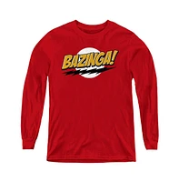 Big Bang Theory Boys Youth Bazinga Long Sleeve Sweatshirt