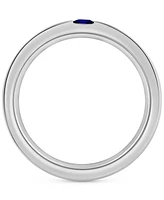 Wonder Fine Jewelry Men's Sapphire (1/4 ct. t.w.), Garnet Accent, & Blue Enamel R2D2 Ring in Sterling Silver