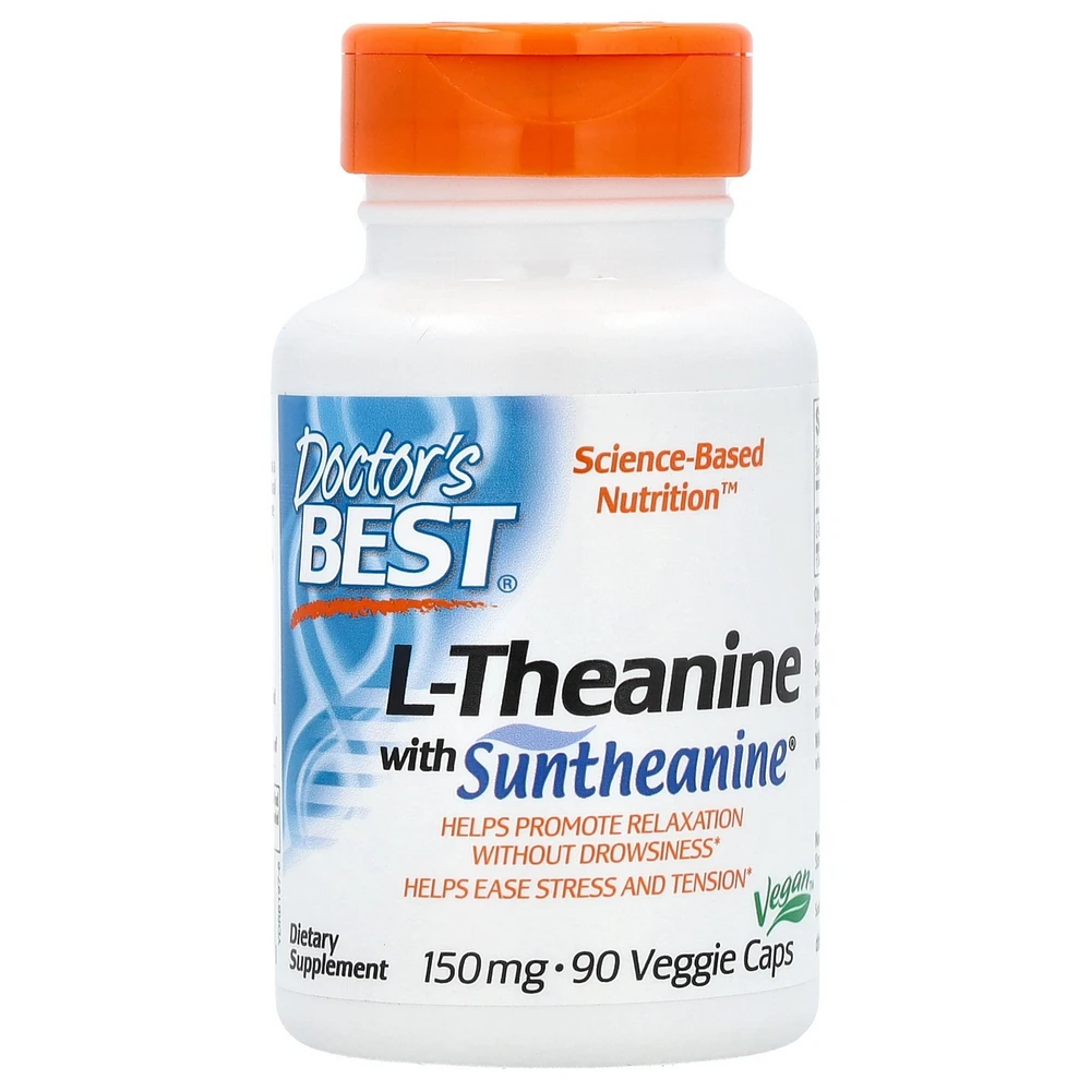 Doctor's Best L-Theanine with Suntheanine 150 mg - 90 Veggie Caps - Assorted Pre