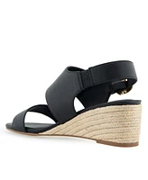 Aerosoles Women's Worth Open Toe Wedge Sandals