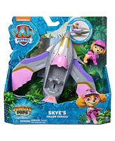 Paw Patrol Jungle Pups, Skye Falcon Vehicle, Toy Jet with Collectible Action Figure - Multi
