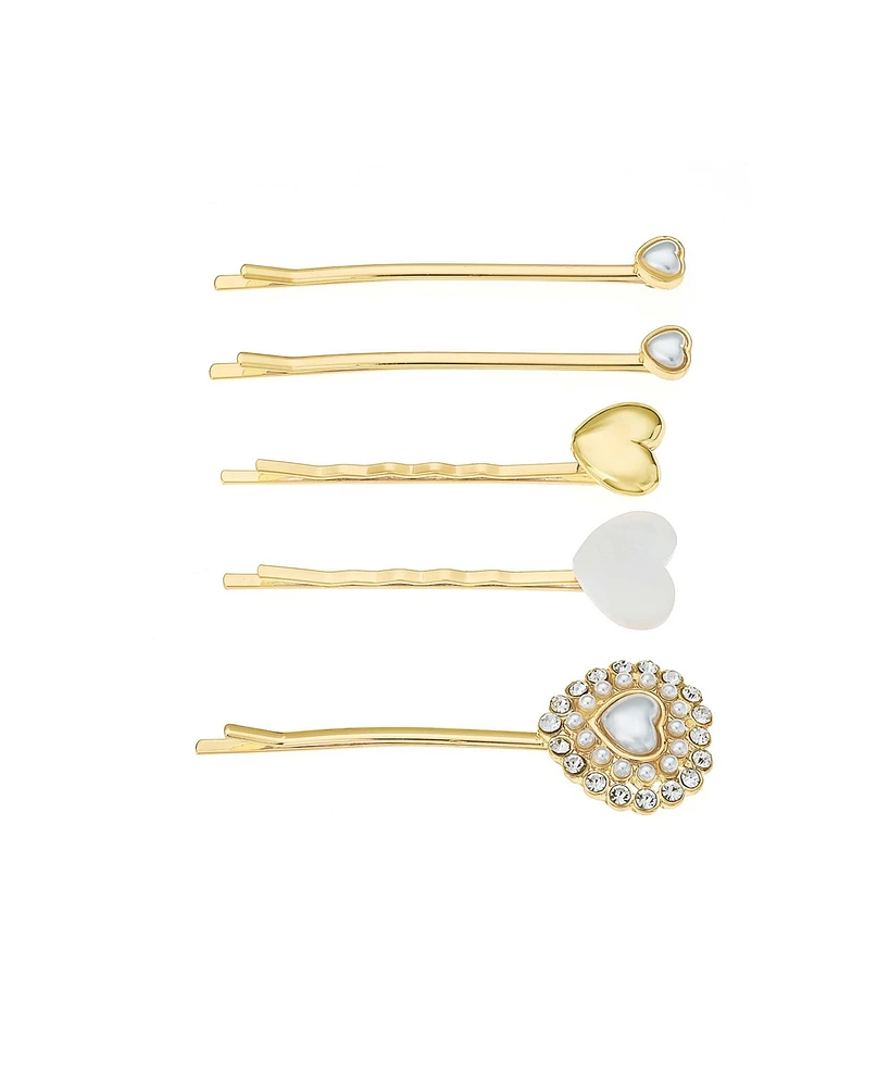 Ettika Lonely Hearts Club Hair Pin Set