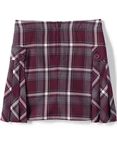 Lands' End Big Girls Plus Side Pleat Plaid Skort Above the Knee