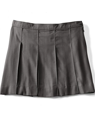 Lands' End Big Girls School Uniform Box Pleat Skirt Above The Knee