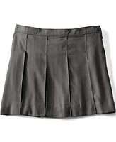 Lands' End Big Girls School Uniform Box Pleat Skirt Above The Knee
