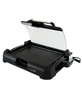 Megachef 1800 Watts Reversible Indoor Grill and Griddle with Removable Glass Lid