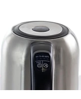 MegaChef 1.7Liter Stainless Steel Electric Tea Kettle with 5 Preset Temperature