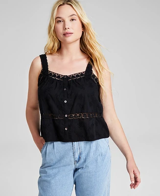 And Now This Women's Woven Crochet Tank Top, Created for Macy's