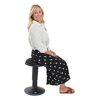 ECR4Kids Sitwell Wobble Stool with Cushion, Adjustable Height, Orange