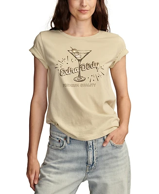 Lucky Brand Women's Extra Dry Classic Crewneck Cotton T-Shirt
