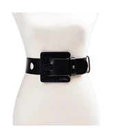 Sam Edelman Women's Perforated Leather Belt with Covered Buckle