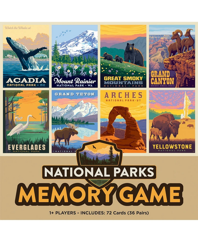 Masterpieces Officially Licensed National Parks Memory Game for Adults