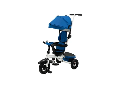Slickblue Boys Folding Tricycle Baby Stroller with Reversible Seat and Adjustable Canopy