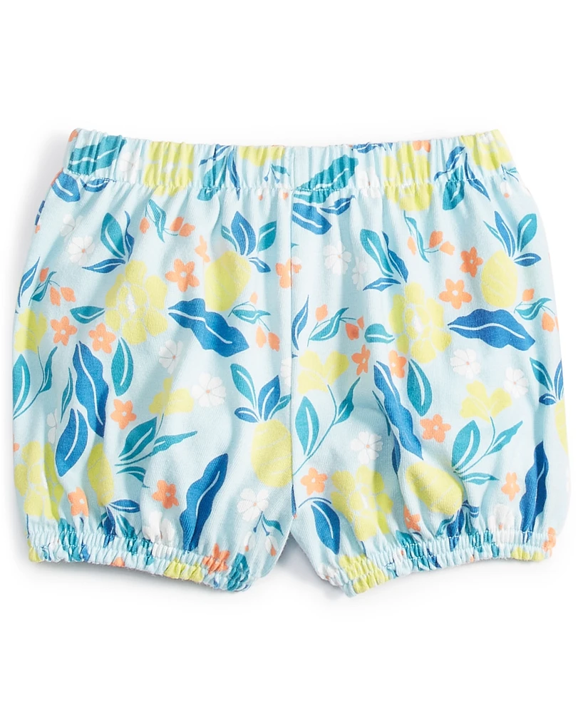 First Impressions Baby Girls Elegant Tropical Floral-Print Bloomer Shorts, Created for Macy's