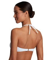 Lauren Ralph Women's Shirred V-Wire Bandeau Bikini Top