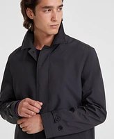 Calvin Klein Men's Solid Black Overcoat