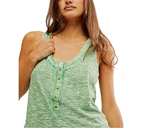 Free People Women's Love Language Striped Scoop Neck Tank Top