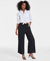 On 34th Women's Gauze Dolphin-Hem Ankle Pants, Created for Macy's