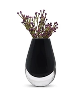 Vivience 6.5"H Black Glass Bud Vase
