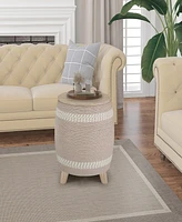 Gallerie Decor Dimensions Drum Storage Ottoman