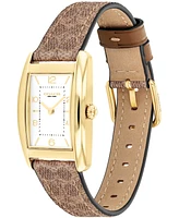 Coach Women's Resse Tan Signature C Canvas Watch 24mm