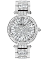 Coach Women's Cary Silver-Tone Stainless Steel Crystal Watch 34mm