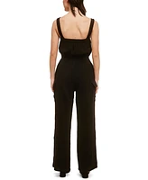 John Paul Richard Cotton Gauze Jumpsuit with Elastic Waist and Side Pockets