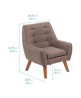 ECR4Kids Ezra Accent Chair, Kids Furniture, Raisin