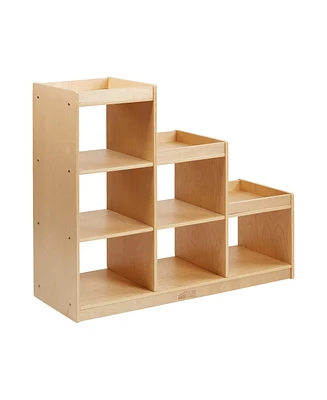 ECR4Kids 3-2-1 Cube Storage Cabinet, Kids Furniture, Natural