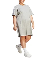 adidas Plus Essentials 3-Stripes Boyfriend T-Shirt Dress