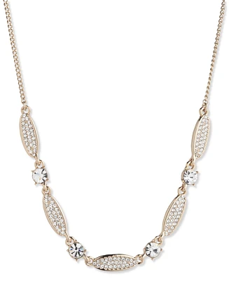 Givenchy Silver-Tone Pave & Crystal Statement Necklace, 16" + 3" extender