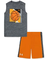 Under Armour Toddler & Little Boys Basketball Tank Top Shorts, 2 Piece Set