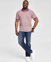 Club Room Men's Regular-Fit Geo-Print Performance Polo Shirt, Created for Macy's