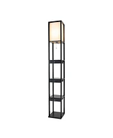 Atamin Aaron - Led Standing Floor Lamp with Shelves and 3 Storage Drawers