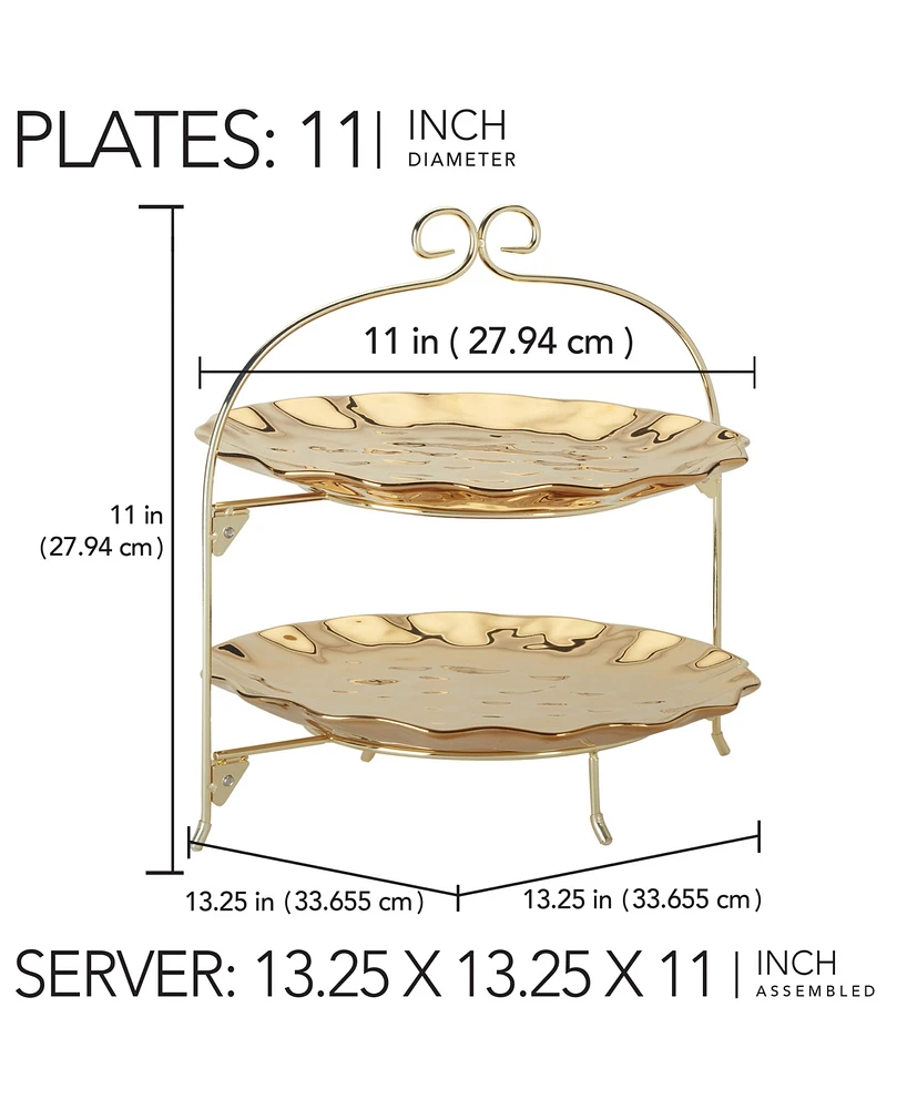 Certified International Gold Coast 2 Tier Rack with 11" Plates