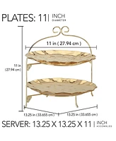 Certified International Gold Coast 2 Tier Rack with 11" Plates
