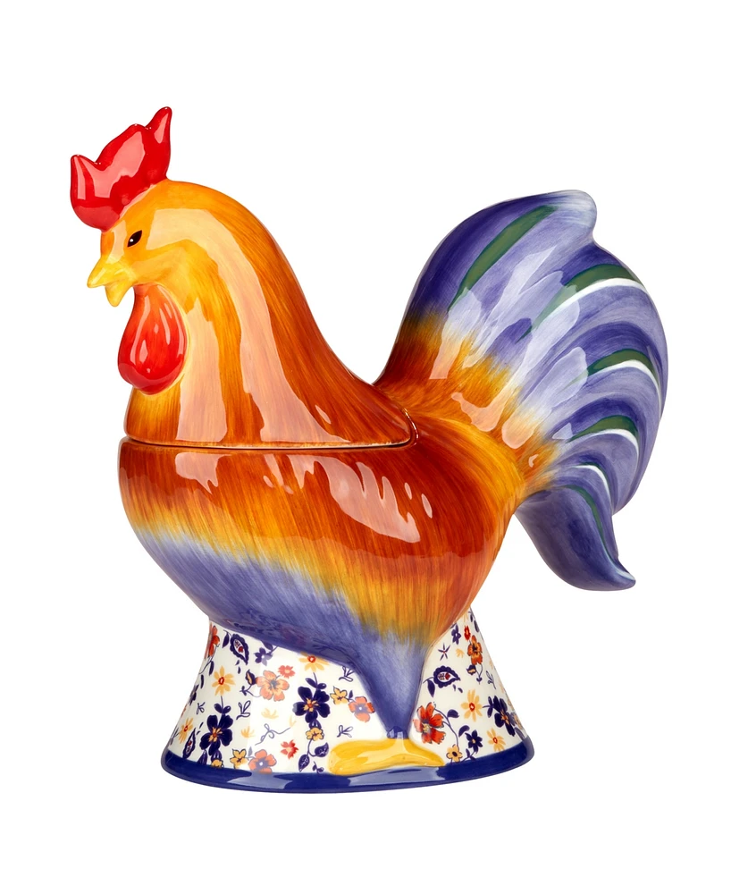 Certified International Morning Rooster 3-d Rooster Cookie Jar