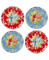 Certified International Blossom Set of 4 Dinner Plates