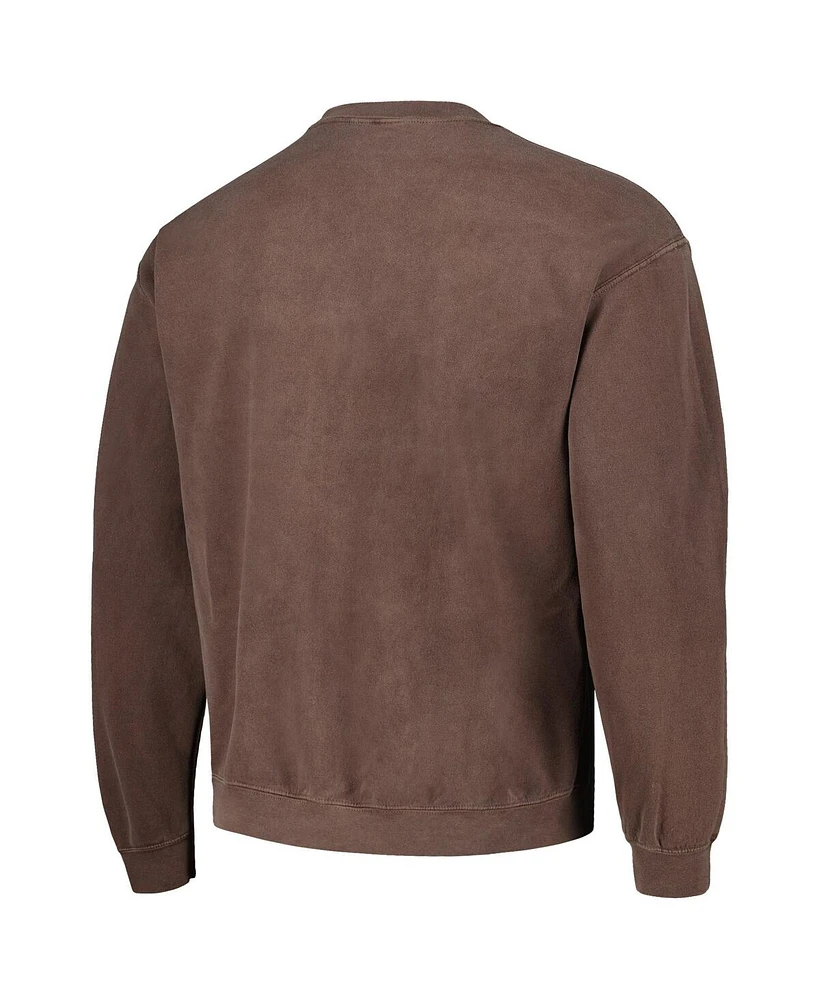 Men's Brown Distressed Blondie New York Pullover Sweatshirt