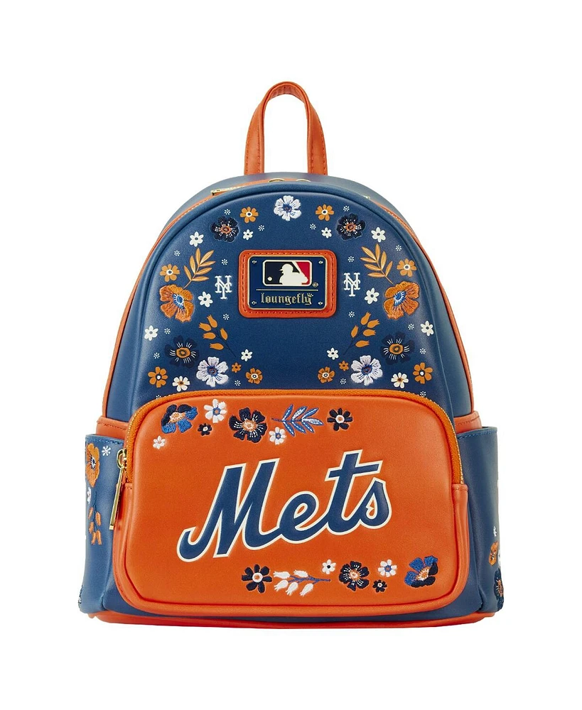 Men's and Women's Loungefly New York Mets Floral Mini Backpack