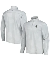 Men's Tommy Bahama Gray South Carolina Gamecocks Delray Frond IslandZone Quarter-Zip Jacket