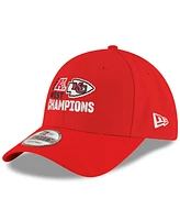 Men's New Era Red Kansas City Chiefs 2023 Afc West Division Champions 9FORTY Adjustable Hat