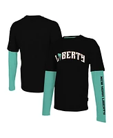 Men's and Women's Stadium Essentials Black New York Liberty Spectator Long Sleeve T-shirt