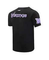 Men's Pro Standard Black Minnesota Vikings Retro Striper T-shirt