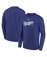 Big Boys Nike Royal Los Angeles Dodgers Authentic Collection Long Sleeve Performance T-shirt