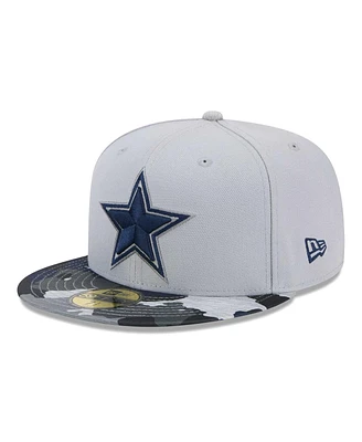 Men's New Era Gray Dallas Cowboys Active Camo 59FIFTY Fitted Hat