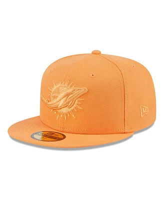 Men's New Era Orange Miami Dolphins Color Pack 59FIFTY Fitted Hat