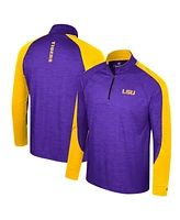 Men's Colosseum Purple Lsu Tigers Langmore Raglan Quarter-Zip Top