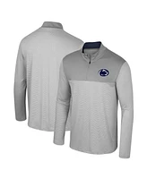 Men's Colosseum Gray Penn State Nittany Lions Tuck Quarter-Zip Top