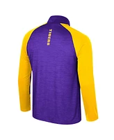 Men's Colosseum Purple Lsu Tigers Langmore Raglan Quarter-Zip Top